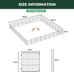 FXW MiniPaws Dog Playpen, Indoor, Yard & RV Camping, 24" H, 32 Panels | Portable, Expandable Layout, Tool-Free Setup, For Puppies & Small Dogs