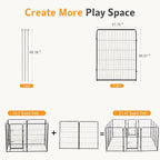 NEWBULIG Dog Playpen for Indoor 40 Inch 2 Panels - Portable Heavy Duty Metal Pet Exercise Pen, Foldable Small Medium Large Dog Puppy Playpen Fence for Outdoor RV, Camping, Yard, Garden