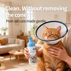 Mooncat Waterless Cat Shampoo + 2-in-1 Cat Bath Brush Set, No Rinse Dry Foam Bath for Short Hair Cats & Kittens, SGS-Tested Lick-Safe, Veterinarian Approved & pH-Balanced, Brush, 5 oz | Waterless shampoo spray, Deodorizes & removes dander, Dual-sided s...