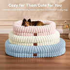ChiXnuggle Orthopedic Dog Bed, Washable Cover, Faux Fur Bolster Pet Couch | waterproof,egg crate foam,non-slip bottom,for small medium dogs,light blue,30*24*7,dog sofa,puppy bed