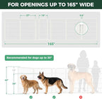 FXW Dog Gate, Extra Wide Adjustable for Openings Up to 165", 40" H | Flexible Space Control, Easy Walk-Through Access, 5 Panels + 1 Gate, For Medium & Large Dogs, Garage Use