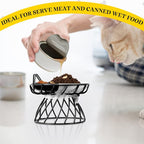 Cat Feeder, 4 Pcs Elevated Ceramic Cat Bowls with Metal Stand, Whisker Friendly, Anti Vomit, Dishwasher Safe, for Dog Pet (Multicolor)