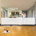 KISKIZ 110 Inch Extra Wide Retractable Baby Gate for Large Openings, White | Indoor & Outdoor Retractable Dog Gate for Doorways, Hallways, Decks, Patios, Keeps Kids & Pets Safely Contained, Easy Install