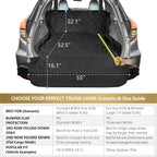 F-color SUV Cargo Liner for Dogs - Heavy Duty Cargo Cover for Mid-Size SUVs | Water Resistant, Bumper Flap, Non-Slip Mat, Car Trunk Dog Car Seat Cover Prevents Scratches Pet Hair Mud Dirt for Sedans Vans