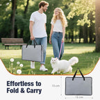 Lekereise 2-in-1 Large Cat Playpen, 65" * 19.7"in Portable Pet Playpen, Dog Playpen Indoor Outdoor for Cats, Puppies, Detachable into 2 Separate Playpens, with a Carry Bag