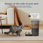 Automatic Cat Feeder, Cat Food Dispenser with 10s Voice Recorder, Pet Feeder up to 8 Meals per Day, Timed Feeder with Dry Food Sealed Ring