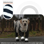 Waterproof Dog Suspender Boots Non-Slip for Small Medium (Black XXL | Dog Paw Protectors for Outdoor Walking Stay-On,Dirt-Proof Comfortable Booties