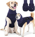 JOHNBOLIN Dog Anxiety Jacket, Dog Shirt with Turtleneck, Breathable Calming Vest, Indoor and Outdoor Separated Pet Jacket (Navy Blue, XXX-Large)