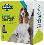 PetSafe Happy Ride Quilted Bucket Seat Cover - Long-Lasting Waterproof Padded Seat Protection with Secure Seatbelt Access - Keeps Leather Seats Clean & Protects from Scratches - Green