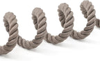 Mile High Life Dog Leash Braided Cotton Rope with Leather-Reinforced Ends | Rust-proof 360° swivel clasp, Heavy-duty for medium/large breeds. Great for weddings, daily walks (4 FT, 1/2", Camel)