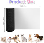 BNOSDM Self-Adhesive Dog Nail File Scratcher Emery Paper Cat Nail Scratch Board Replacement Sandpaper, Cuttable Pet Furniture Scratching Pad Protector for Door and Wall (12in*16ft, Black)