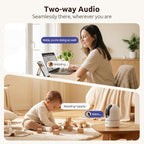 AOQEE 2K Baby Monitor, Security Camera Indoor, 360 Coverage PTZ, G5 1Pack | Baby Monitor with Camera and Audio, Auto Track, Motion Alert, Night Vision, Human Detection, Local TF Card & Cloud Storage