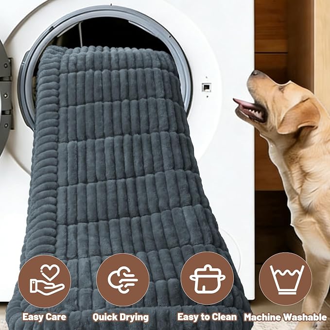 Dog Car Seat Waterproof Bed Cover Nonslip Car Back Seat Soft and Comfortabl | Pet Bed Mat Car Blanket for Travel Backseat Extender Seat Covers Dog Bed for Cars Trucks and SUVs (Grey Cover 23.6” x 51”)