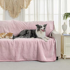 Soft Waterproof Blanket for Bed Couch Sofa, Dusty Pink, 50x60 inches | Liquid Pee Proof Pet Blanket for Dog Puppy Cat, Reversible Sherpa Fleece Blanket for Couch Cover, Furniture Protector
