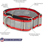 If It Barks - 1.5" Reflective Martingale Collar for Dogs - Adjustable - Made in USA - Strong, Durable, and Comfy - Ideal for Training - Suitable for Most Breeds - Large, Red