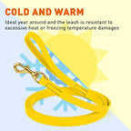 Viper Biothane K9 Working Dog Leash Waterproof Lead for Tracking Training Schutzhund Odor-Proof Long Line with Solid Brass Snap for Puppy Medium and Large Dogs, 20ft Lemon Yellow