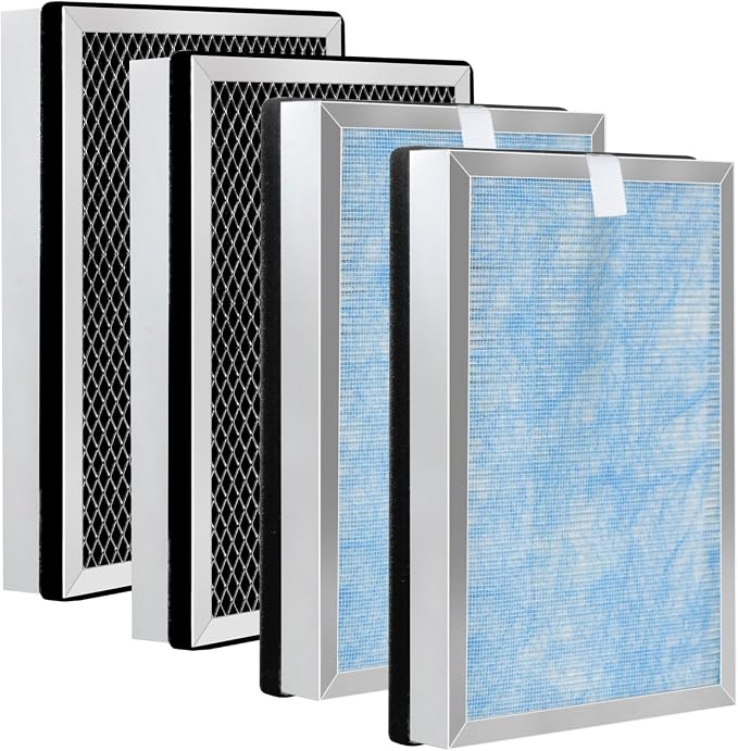 Upgraded 25 Replacement Filter, Compatible with 25 S1/W1/B1 Air Purifier,4 in 1 Stage with Pre-filter,High-Efficiency Core Layer,and Activated Carbon,4-Pack