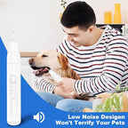 Dog Teeth Cleaning Kit,Dogs Tooth Brushing Kit with Light,3 Modes Doggie Toothbrush (Cloud White)