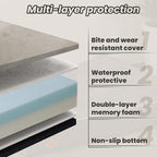 Laifug Orthopedic Dog Beds for Large Dogs,7" Memory Foam Dog Beds,Durable Water Proof Liner Removable and Washable, Nonskid Bottom, Dark Grey 50"x36"x10"