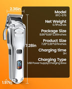 oneisall Professional Dog Grooming Clippers for Thick Hair | 4 Metal Combs,Stainless Steel Blades,Rechargeable Cordless,Low Noise,4H Runtime,IPX7 Waterproof,LED Display,676PRO