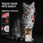 Smart QR Code Cat Collar 2-Pack - Digital Pet ID Tag with Breakaway Safety Design, Reflective Strips & Adjustable Fit for Lost Cat Recovery (Red & Green)