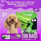 Pet N Pet 200 Counts Lavender Scented Dog Poop Bags with Tie Handles, 41% Plant Based & 59% PE Poop Bags for Dogs, Extra-Thick Doggie Poo Bag, Pet Waste Bag