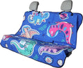 Back Seat Cover for Car Trucks Van SUV,Waterproof Rear Bench Towel Seat Covers for Dogs and Kids,Automotive Backseat Protector (Cartoon Dinosaur)