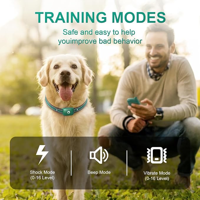 Touch-Screen Dog Shock Collar, 2600FT Range, IPX8 Waterproof | Dog Training Collar With Remote, Rechargeable E-Collar, Security Lock, Beep/Vibration/Shock Modes Fits All Breeds and Sizes