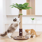 Woochpet 35"Cat Scratching Posts For Indoor Cat,Cat Scratcher With Cat Toys | Heavy Duty,Modern Cat Scratch Post,Cat Ball Track,For Large Adults Cats