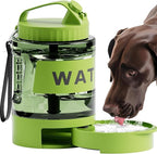 77 oz Portable Dog Water Bottle, 2.2L Dog Travel Water Dispenser Olive Green | Food-grade, BPA-free material, silicone seal, easy-clean wide mouth, grip handle, for large dogs, hiking, camping, beach days
