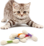 Glaciart One MINI Swabs Cat Toys with Catnip - 6 Pk | Durable for Chew, Cute Cat Toys Interactive Kitty for Boredom, Exercise, & Play | Filled w/Organic Catnip for Anxiety & as Digestive Aid