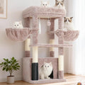 Hey-brother Cat Tree Tower with Large Platform, Spacious Condo, MPJ060MU | 35.4 Inches, 2 Cozy Hammocks, Self-Grooming Brush, Sisal Scratching Posts for Big Indoor Adult, Maine Coon, Muchroom