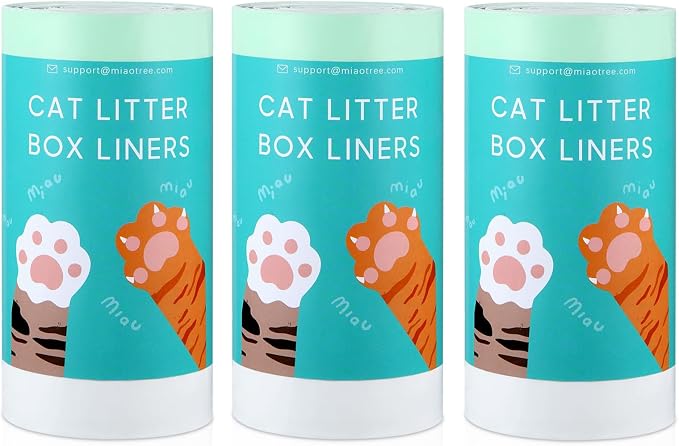 Cat Litter Box Liners, 30 Count 41" x 19" Large Extra Durable Litter Pan Bags with Drawstring Heavy Duty Liner Bags for Pet Litter Tray