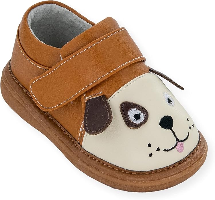 Wee Squeak Toddler Squeaky Shoes Fetch The Dog Brown