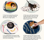 MEOWFIA Cat Cave – Premium Felt Cat Bed Enclosure for Indoor Cats, Handmade Merino Wool (Tucson Sunset, Large)