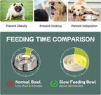 Havniva Elevated Slow Feeder Dog Bowls, Ceramic Dog Bowl Slow Feeder | 0.9 Cups Raised Slow Feeding Bowl for Small Breed, Puzzle Dog Food Bowl with Wooden Stand, Non-Slip, Anti-Choking