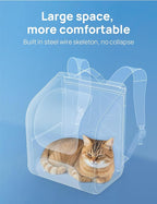 Pecute Cat Backpack Carrier,Large Space Dog Bubble Backpack,Ergonomic,Black | Bubble Transparent Window,Sunshade Curtain,Safety Rope,Sturdy,Large Mesh for Breathability,Suitable for Outdoor,Vet