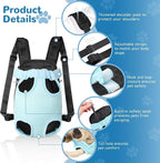 YUDODO Pet Dog Carrier Backpack Adjustable Front Carrier for Small Dog Cat | Legs Out Design, Easy-Fit Travel Backpack, Hiking and Walking, Durable Comfortable, Perfect for Outdoor, Sky, S