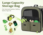 Dog Car Carrier Light Weight,Expandable,Foldable Dog Carrier, Green | Easy to Assemble, Portable and Breathable Pet Carrier, Suitable for Indoor and Outdoor Use, Dog Travel Crate with Curtain