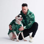 Spark Paws Dog Hoodie – Premium Dog Sweater for Small, Medium, and Large Dogs | Warm Outfits for French Bulldogs, Pitbull, Puppy, Winter Jacket Alternative - Green Skydye, L