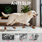 BEAUTYZOO Anti Slip Dog Socks to Prevent Licking Paws, Dog Shoes for Hot Pavement, Grip Socks for Dogs on Hardwood Floors, Dog Booties Alternative, Reflective&Washable Paw Protection for Senior Dogs
