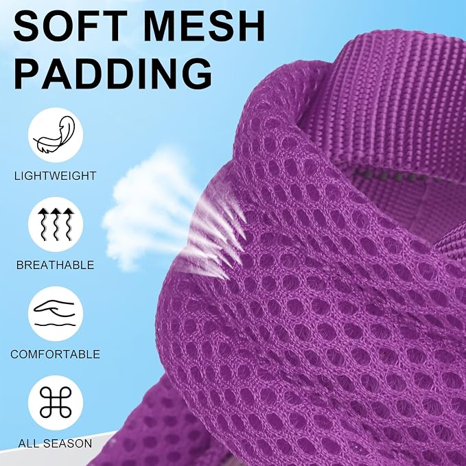BEAUTYZOO Dog Harness for Large Dogs, No Pull Dog Harness and Leash Set, Soft Escape Proof Puppy Vest Harness with Handle, Reflective Lightweight Step in Harness for Girl Boy Dogs, Purple L