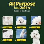 Pet Wipes for Dogs and Cats – 200 Count (8x8in) Hypoallergenic, Deodorizing Dog Wipes for Paws, Ears and Butt | XL with Aloe & Coconut Oil, Lavender Scented | Travel Size, 2 On-the-Go Packs