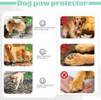 2 Pack Dog Shoes Waterproof, Non-Slip Dog Boots & paw Protectors，Dog Boot for hot Pavement,Winter Snow, Soft Comfortable Safe、Easy to Wear, Dog Boots for Medium Large Dogs（Green 5#