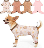 Bienbee Dog Pajamas, 4 Pack Adjustable Onesies for Small to Large Dogs XS | Dog Shedding Suit with Soft Fabric, Breathable & Stretchy, and Adjustable Back Length for Sleeping Lounging and Daily Use