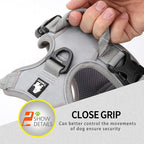 JUXZH Truelove No Pull Dog Harness with Easy Control Handle and 2 Leash Attachments,Reflective Adjustable Pet Vest