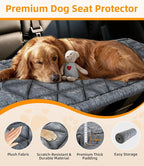 Dog Car Bed, Non-Slip Dog Seat Cover | Universal Back Seat Protector | Premium Chenille Comfort, Scratch Resistant, Silicone Backing & Machine Washable, Fits Most Cars, Trucks & SUVs