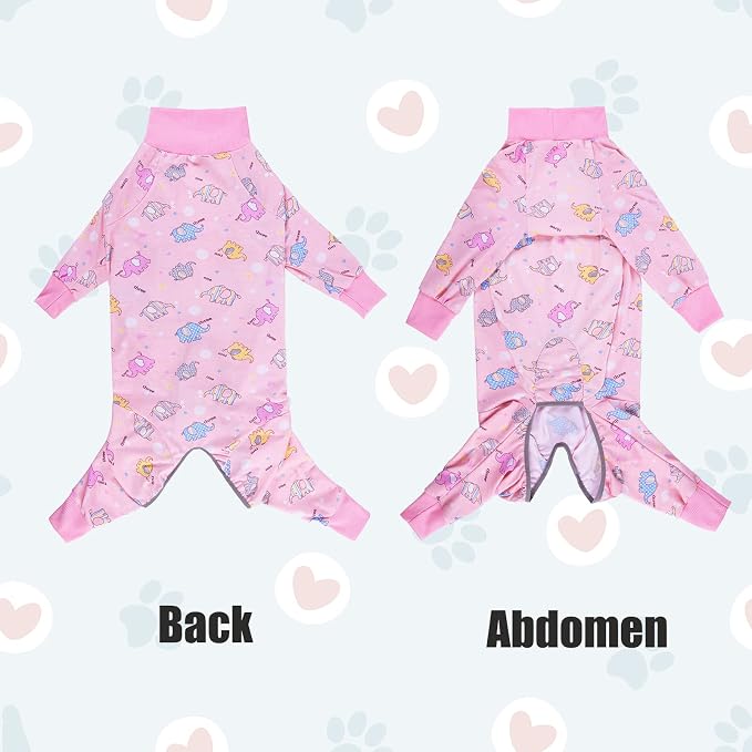 Dog Recovery Suit After Surgery Female Male, Medium Large Dog Neuter Shirt Cone Alternatives Prevent Licking Surgical Onesies (Elephant, 7XL)