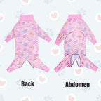 Dog Recovery Suit After Surgery Female Male, Medium Large Dog Neuter Shirt Cone Alternatives Prevent Licking Surgical Onesies (Elephant, XL)