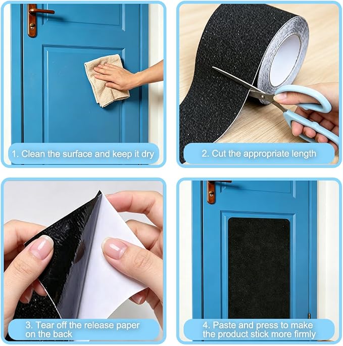 Pet Nail Filing Sandpaper, Scratch Board Replacement, Black, 10in x 13ft | Self-Adhesive Dog & Cat, Nail Grooming Alternative, Furniture Door Wall Protector, DIY Pet Scratch Pad